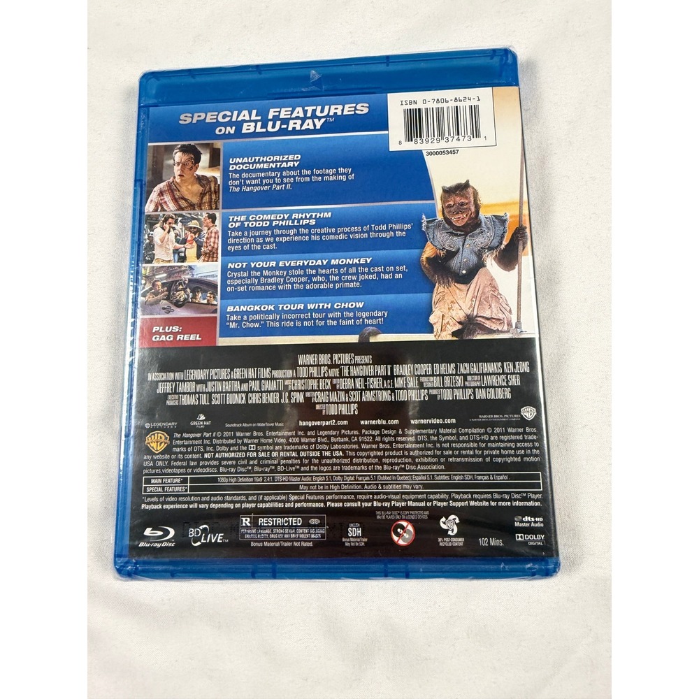 The‎ Hangover 2 Blu-Ray Sealed, New, Bradly Cooper, Ed Helms, Ken Jeong - Picture 4 of 6